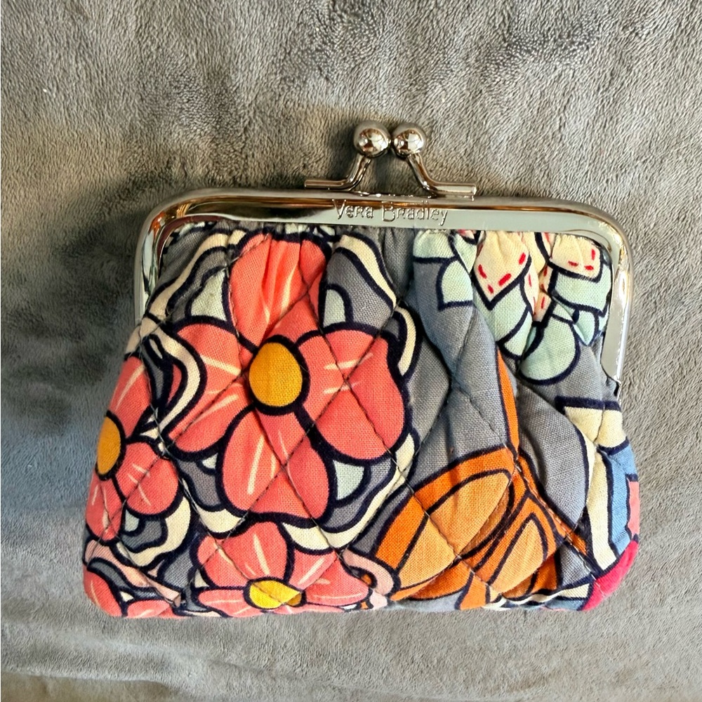 Vera Bradley Tropical Evening Kiss-Lock Coin Purse